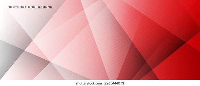 3D red white geometric abstract background overlap layer on bright space with halftone decoration. Simple graphic design element cutout effect style concept for banner, flyer, card, or brochure cover