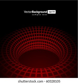 3d  red wire torus vector background