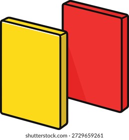 3D Referee Cards Icon graphic illustration