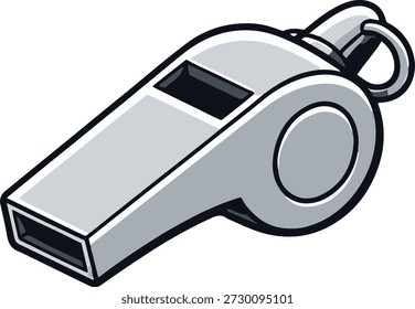 3D Referee Whistle Icon graphic illustration