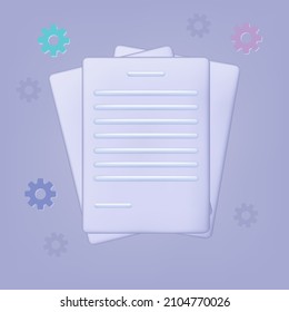 3d reference manual user. Digital guide. Instructions for learning assistance, tutorial. Document and gear. A travel guide, tips and valuable data. Electronic guid, manual with settings. Vector