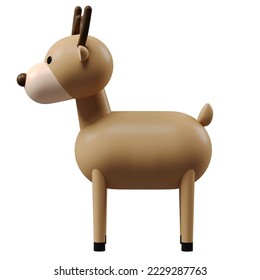 3D Reindeer rendering for Christmas character model