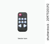 3D Remote control vector icon. Premium quality.