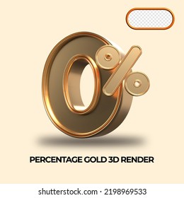 3D geben 0% prozentuale Anzahl Gold Stil für Rabatt, Verkauf Rabatt, Arbeitsfortschritt, Prozent