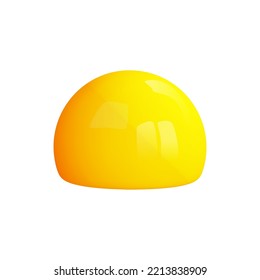 3d render abstract autumn tree isolated on white background. Abstract yellow plan shape design element. Vector cartoon illustration.