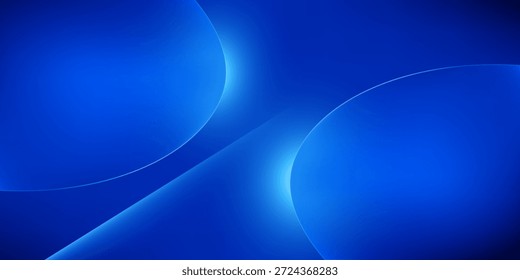 renderização 3d, fundo de néon mínimo abstrato com linha ondulada brilhante. Parede escura iluminada com lâmpadas led. Papel de parede futurista azul