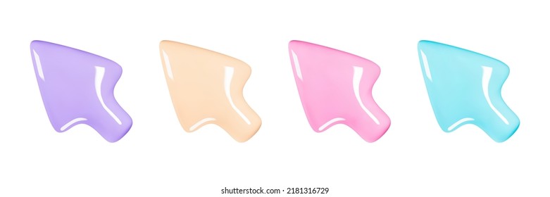 3d render arrow cursor minimal icon isolated on white background vector illustration.