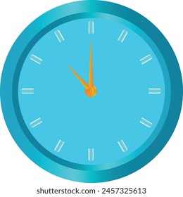 3D render of a a blue clock on a white background