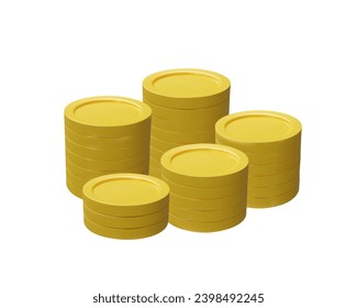 Colección de raspones dorados en 3D. Composición financiera del éxito con esta ilustración vectorial. Un símbolo de prosperidad, inversión y ganancias, riqueza para los conceptos empresariales y financieros