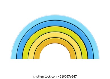 3d render colored rainbow isolated on white background vector illustration. The transition of colors is a symbol of pride and parade, protecting the rights of the lgbt community.