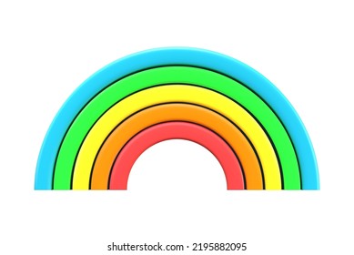 Iris de color 3d aislado en ilustración vectorial de fondo blanco. La transición de colores es un símbolo de orgullo y desfile, protegiendo los derechos de la comunidad lgbt.