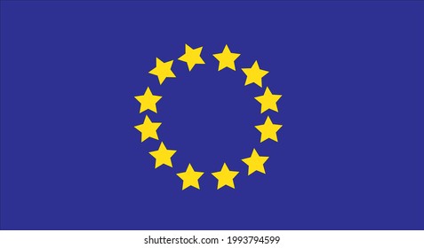 3d render of a European union symbol made of many spheres