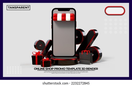 3D render flash sale discount mockup podium online shop discount hot deal, gift, mobilphone, discount, blackfriday