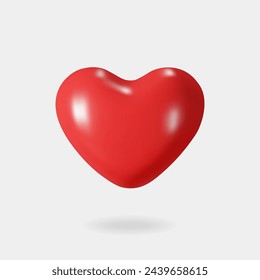 3d render glossy plastic heart