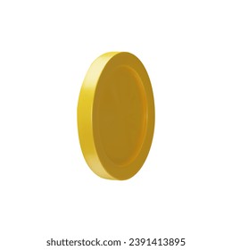 Monedas de oro en 3D. Dinero de oro metálico para negocios, economía, banca, casino. Ilustración vectorial de la riqueza. Inversión realista en el estilo de arcilla de dibujos animados. Símbolo de efectivo. Elemento de pago financiero