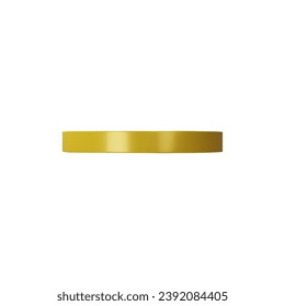 3D render golden coins. Gold metal money for business, economy, banking, casino. Vector illustration of wealth. Realistic investment in cartoon clay style. Cash symbol. Financial Payment Element