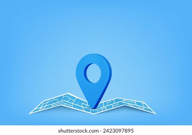 3d render location symbol pin icon sign or navigation locator map travel gps direction pointer and marker place position point, GPS, navigator pin checking poins. Vector illustration