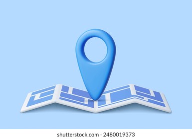 3d render location symbol pin icon sign or navigation locator map travel gps direction pointer and marker place position point, GPS, navigator pin checking poins. Vector illustration