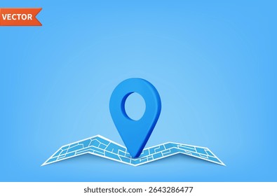 3d render location symbol pin icon sign or navigation locator map travel gps direction pointer and marker place position point, GPS, navigator pin checking poins. Vector illustration