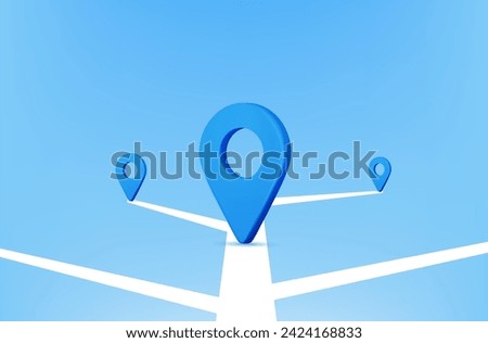 3d render location symbol pin icon sign or navigation locator map travel gps direction pointer and marker place position point, GPS, navigator pin checking poins. Vector illustration