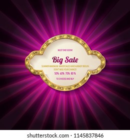 3D render Marquee light board sign on dark background. Vector illustration