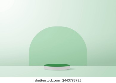 3d render of minimal abstract background with podium for product presentation.