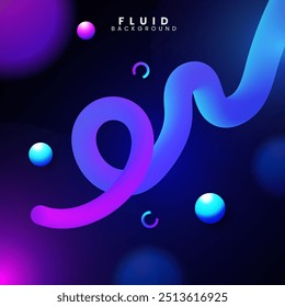 3D render modern blue and purple color fluid background art. Abstract liquid shape template. Abstract flowing wave fluid background web banner design. Futuristic web landing page design. 