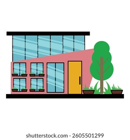 3d render of a modern library