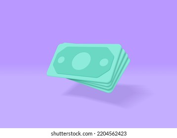 3D render money, funds, cash, coin, payment and banking vector concept. 3d vector design illustration