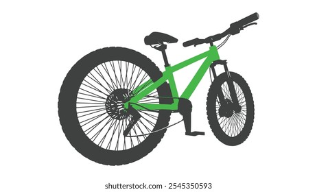 Renderização 3D de Mountain Bike Vetor no fundo branco