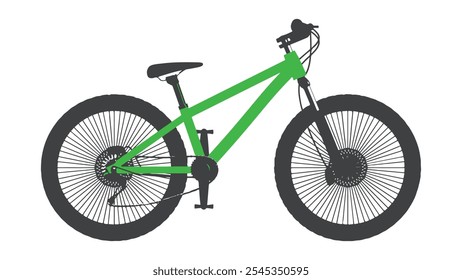 Renderização 3D de Mountain Bike Vetor no fundo branco