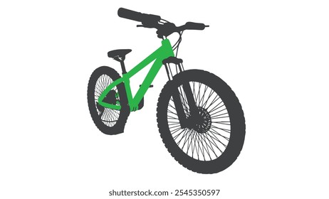 Renderização 3D de Mountain Bike Vetor no fundo branco