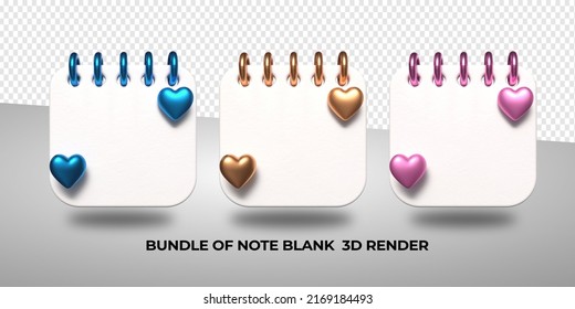 3D Render Note  Blank Page Paper, Notification, Timetable, Transparent, PNG