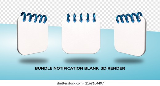 3D Render Note  Blank Page Paper, Notification, Timetable, Transparent, PNG