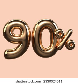 3 d número de procesado 90% de oro