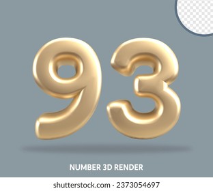 Estilo de oro de número de procesado 3D