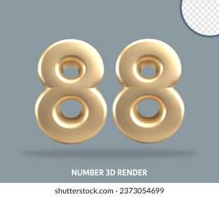 Estilo de oro de número de procesado 3D