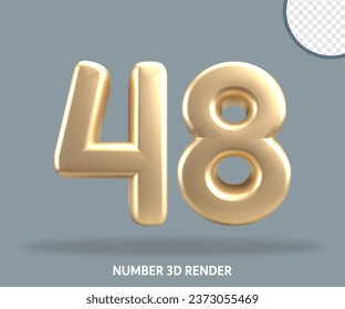 Estilo de oro de número de procesado 3D