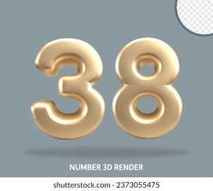Estilo de oro de número de procesado 3D