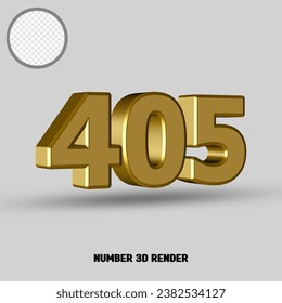 Número de procesado 3D con estilo de oro