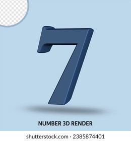 3D render number slate color