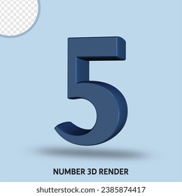 3D-Rendering-Nummernfarbe