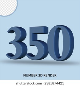 3D render number slate color