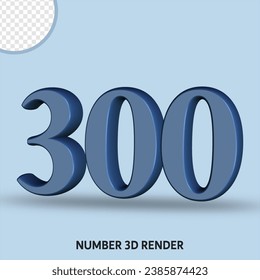 3D render number slate color