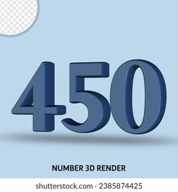 3D render number slate color