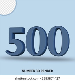 3D render number slate color