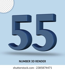 3D render number slate color