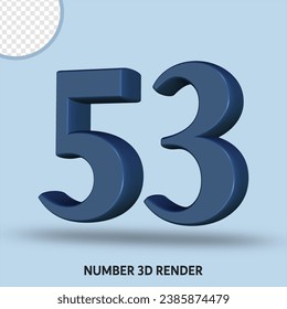 3D render number slate color