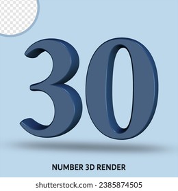 3D render number slate color