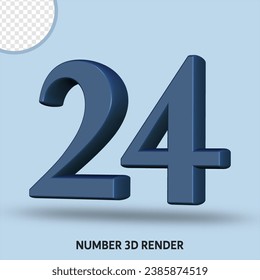 3D render number slate color